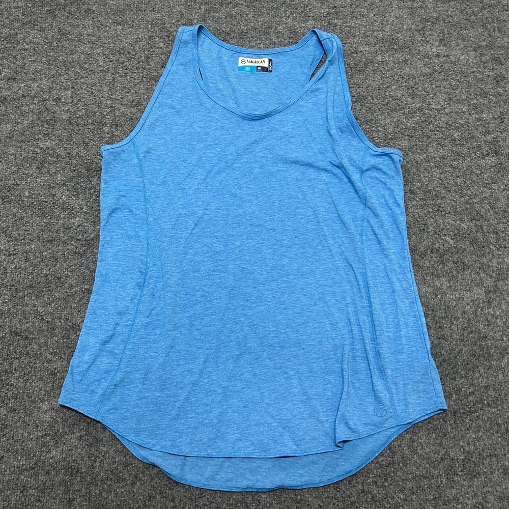 Magellan Tank Top Womens 2XL Blue Fish Gear MagChill Racerback Athletic Cooling